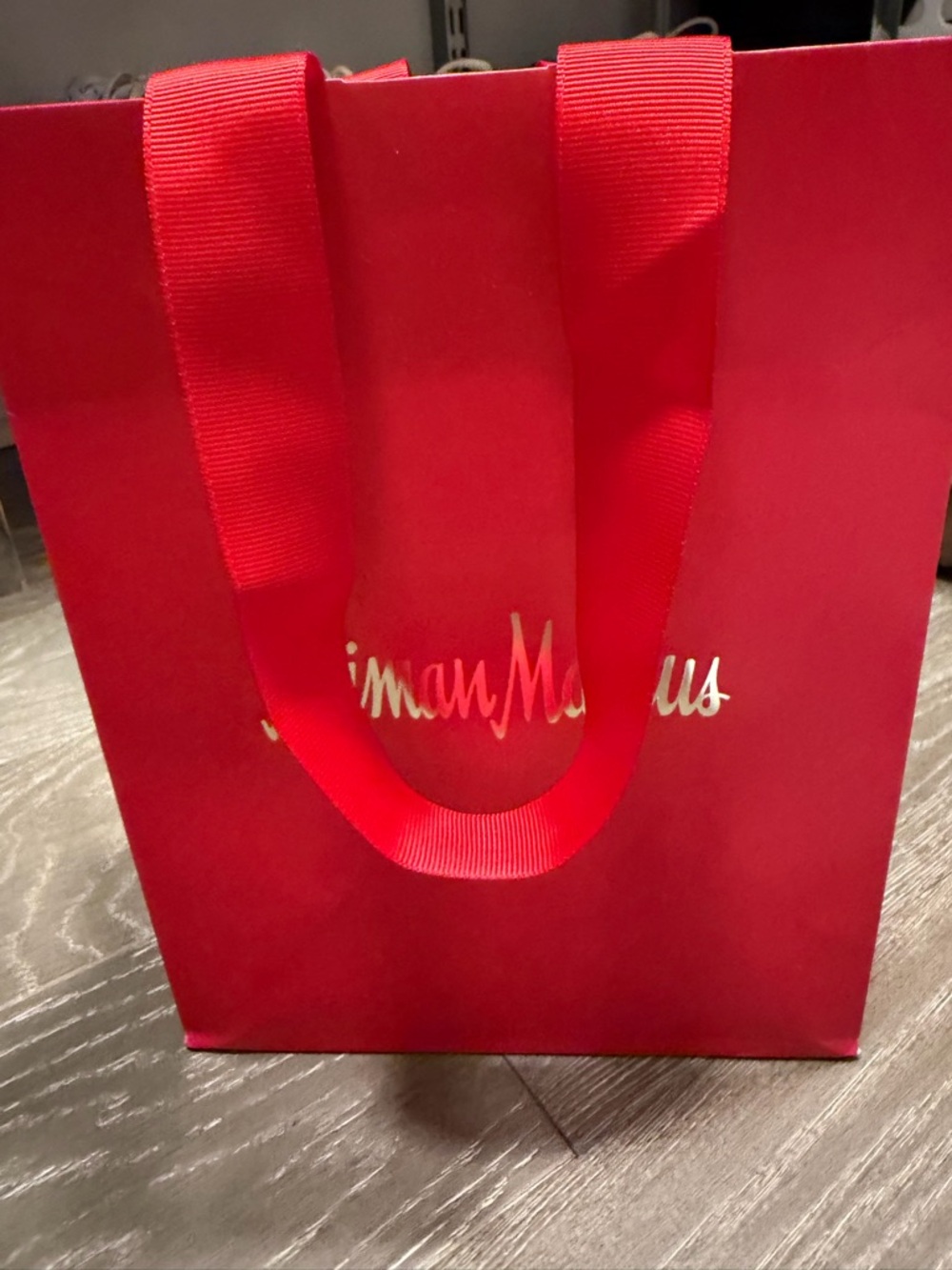Neiman Marcus Red Shopping Bag with Jewelry Box - Picture 3 of 6
